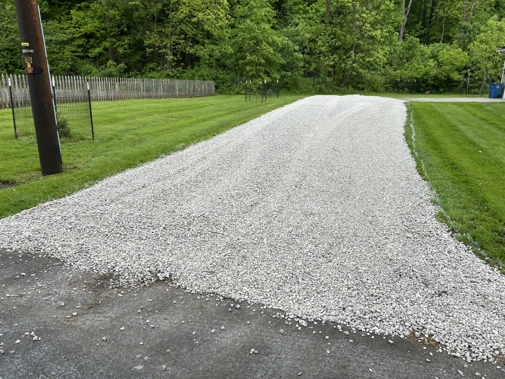 New Limestone Gravel Driveway Installed in Cuyahoga Falls